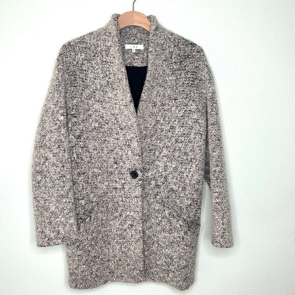 IRO Phanima Wool Boucle Oversized Coat in Grey Size XS 34 - Picture 11 of 11